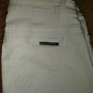 Michael Kors white denim capris